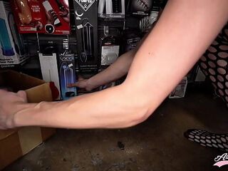 Mistress Alina Angel fuck her employee with strap-on المسترس الينا انجل تنيك الموظف من طيزه