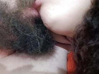 CLOSE UP HORNY HOT KISS, SLUT FUCKING AND SUCKING CUCKOLD'S TONGUE