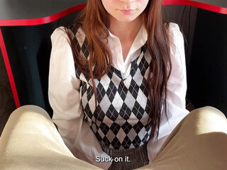 Stepdaughter prevents Stepfather play a computer game. But she Sucks Dick well with a Swallow part 1